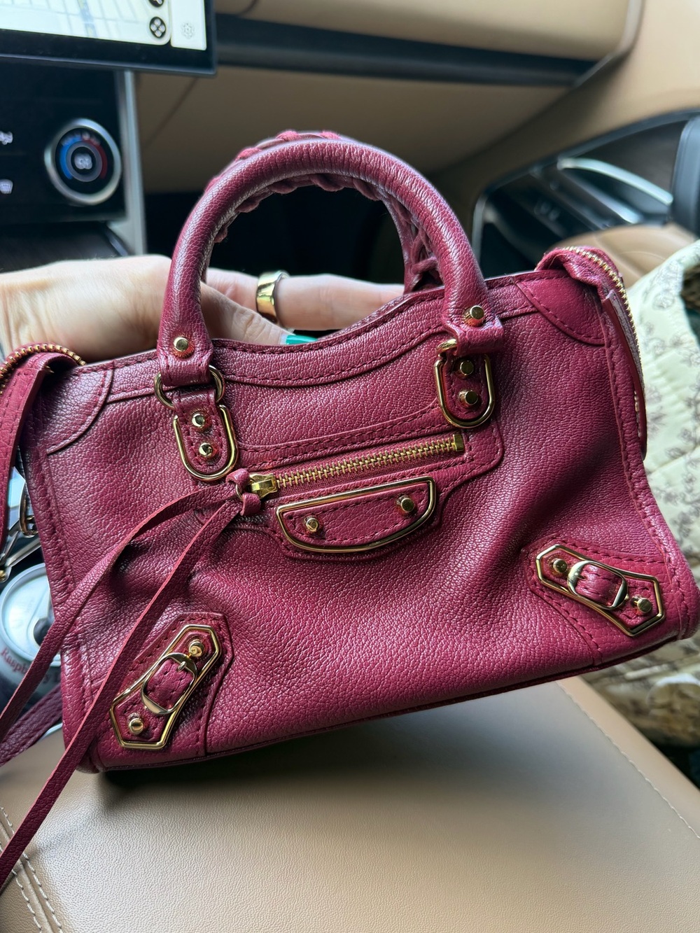 Balenciaga Le City Nano Bag in Deep Burgundy